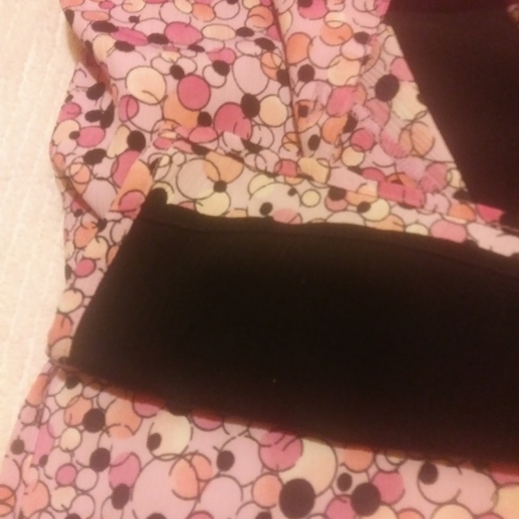 *NOTATIONS PINK and BROWN PRINT 2-IN-1 BLOUSE - Picture 8 of 8